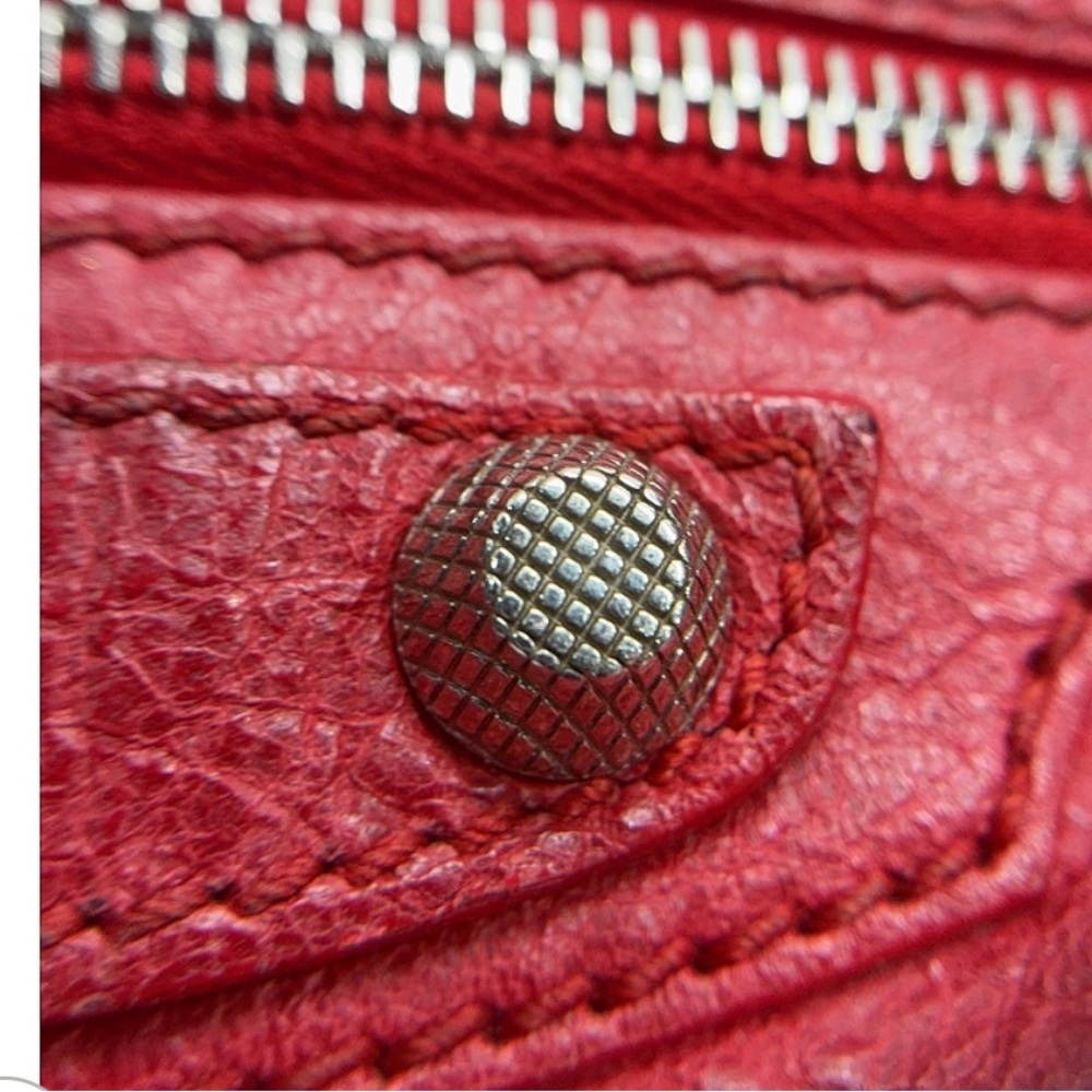 Balenciaga Red Leather Shoulder Bag - Picture 3 of 10